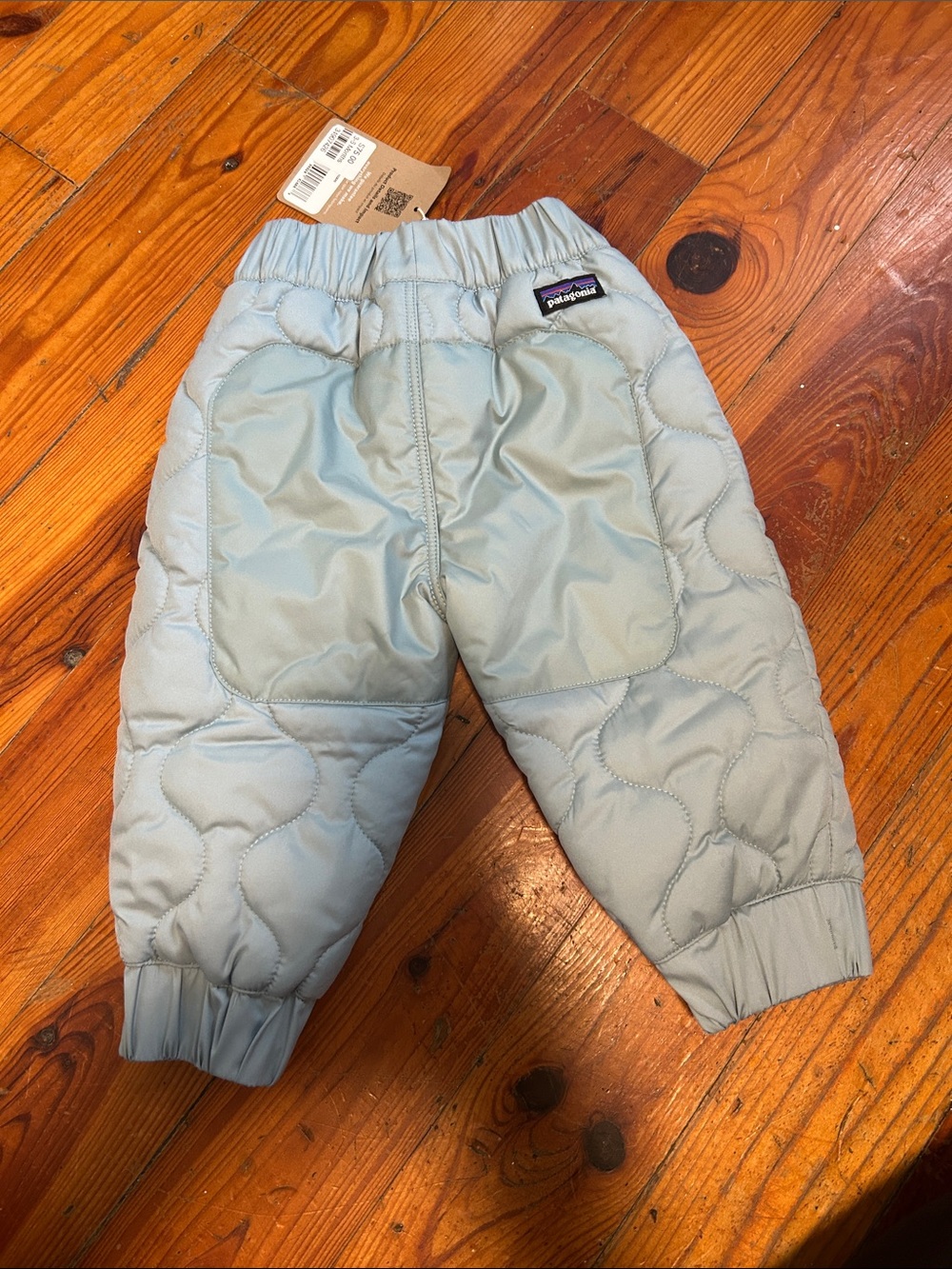 Patagonia Light Blue Quilted Kids Sweatpants